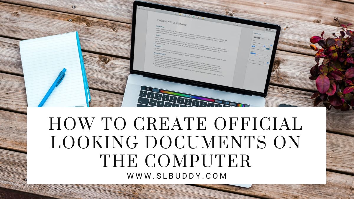 Create Official-Looking Documents On The Computer