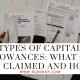 Types of Capital Allowances