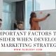 Important Factors to Consider When Developing a Marketing Strategy