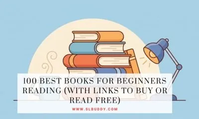 Stack of colorful books with a mug and lamp, illustrating the best books for beginners reading
