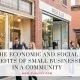 A vibrant, welcoming street view of local small businesses in a thriving community neighborhood.